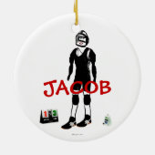 Custom Wrestling Cartoon Keramisch Ornament (Achterkant)