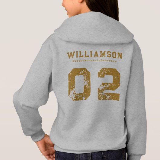 Custom Wrestling Team Club Schoolnaam Nummer (Achterkant)