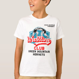 Custom Wrestling Team Club Schoolnaam Nummer T-shirt