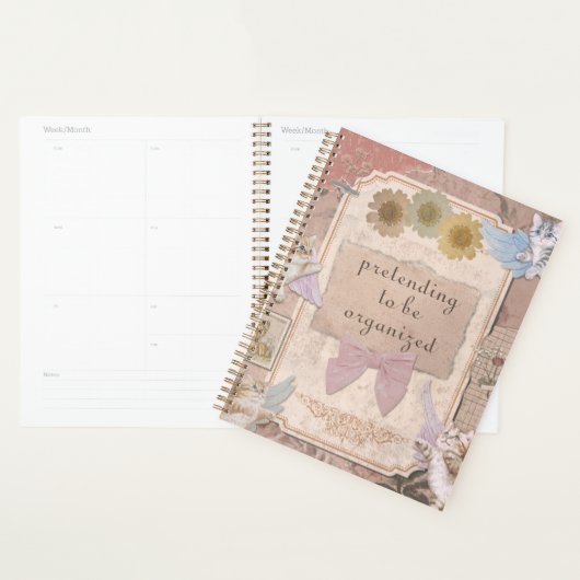 Custom Y2K Coquette Esthetische Grappige Kat Girly Planner (Display)