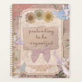 Custom Y2K Coquette Esthetische Grappige Kat Girly Planner (Voorkant)