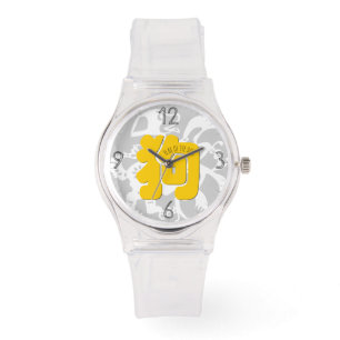 Custom Y hond ideogram Chinese Zodiac Verjaardag e Horloge
