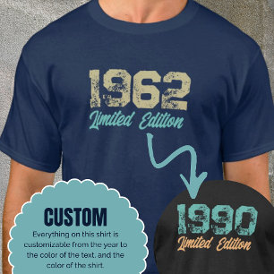 Custom Year Limited Edition Shirt Verjaardagscadea