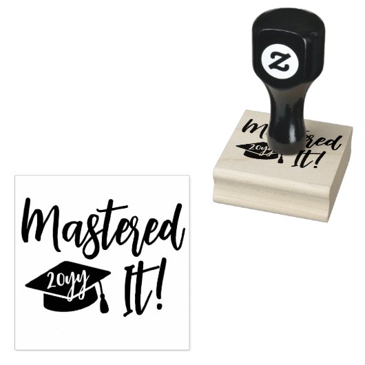 Custom Year Masters Degree Afstuderen beheerst het Rubberstempel (Gestempeld)
