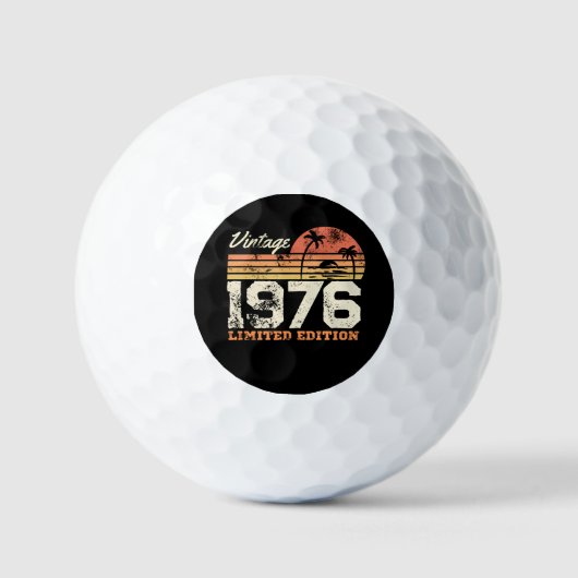 Custom Year Vintage 1976 Limited Edition Golfballen (Voorkant)