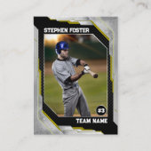 Custom Yello Baseball Trading Kaart Baseball Playe Contactkaartje (Voorkant)