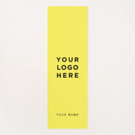 Custom Yellow Business Logo Naam Instagram Yogamat