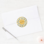 Custom Yellow Tulip Themed Birthday Event Ronde Sticker (Envelop)