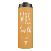 Custom Yellow Wedding Tumbler for Hubby & Wifey Thermosbeker (Voorkant)