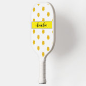Custom Yellow Wildflower with name Pickleball Paddle (Links)