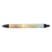 Custom Yoga Instructor Sunflower Zwarte Inkt Pen (Voorkant)