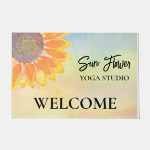 Custom Yoga Studio Sunflower Doormat Deurmat