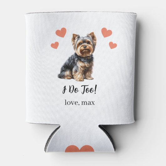 Custom Yorkie Pet Wedding Koelbox Blikjeskoeler (Voorkant)