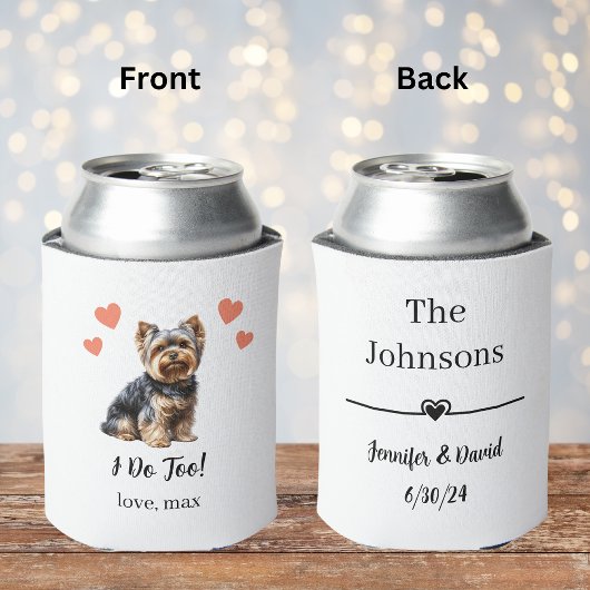 Custom Yorkie Pet Wedding Koelbox Blikjeskoeler