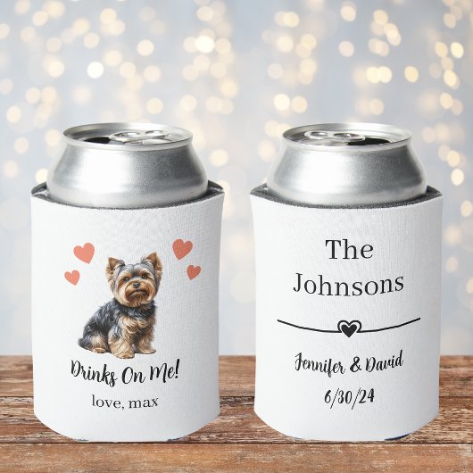 Custom Yorkie Pet Wedding Koelbox Blikjeskoeler