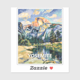 Custom Yosemite National Park Half Dome Colorful Sticker