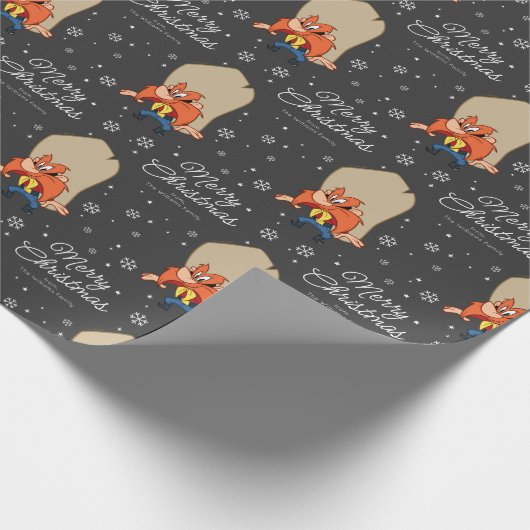 Custom Yosemite Sam Merry Kerstmis Cadeaupapier (Hoek)