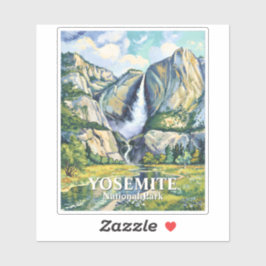 Custom Yosemite Vintage Bridalveil Fall Colorful Sticker