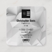 Custom Your Logo and QR Code Business Card Vierkante Visitekaartje (Voorkant)