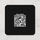 Custom Your Logo and QR Code Business Card Vierkante Visitekaartje (Achterkant)