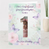 Custom Your Own Photo 1-Year Girl's Birthday Card Kaart (Voorkant)