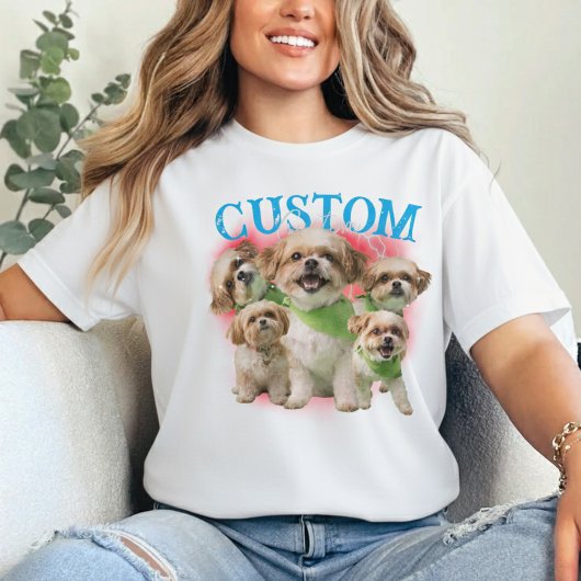 Custom your pet 90s bootleg t-shirt