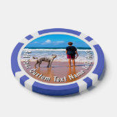 Custom Your Pet Photo Poker Chips Personalize Text (Enkel)