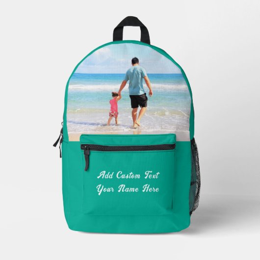 Custom Your Photo Backpack Personalized Text Bedrukte Rugzak (Voorkant)