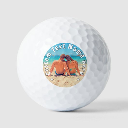 Custom Your Photo Golf Balls Personalized Text Golfballen (Voorkant)