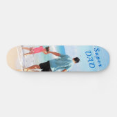 Custom Your Photo Skateboard with Text - Super DAD (Horizontaal)