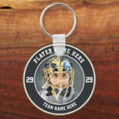 Custom Youth Ice Hockey Teams Button Sleutelhanger (Voorkant)