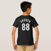 Custom Youth Sports Team with Player Number T-shirt (Achterkant volledig)