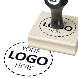 Custom Zakelijk Logo houten Rubberstempel