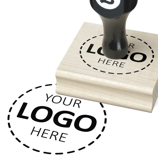 Custom Zakelijk Logo houten Rubberstempel