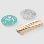 Custom zand dollar shell strand bruiloft partij fo handwaaier (Niet-gemonteerd)