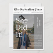 Custom Ze deed het Afstuderen 2025 krantenfoto Kaart (Voorkant)