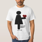 Custom zei ze ja, vroeg hij t-shirt (Voorkant)