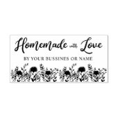 Custom Zelfgemaakt met Love Quote en Wildbloemen Rubberstempel (Afrduk)