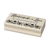 Custom Zelfgemaakt met Love Quote en Wildbloemen Rubberstempel (Stempel)