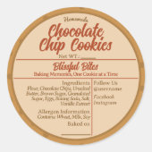 Custom Zelfgemaakte Baked Goods Sticker Label (Voorkant)