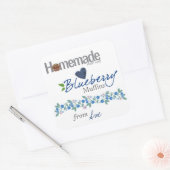 Custom Zelfgemaakte Blueberry Muffin Stickers (Envelop)