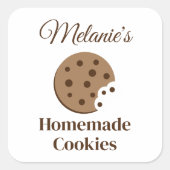 Custom zelfgemaakte chocolade chip koekjes sticker (Voorkant)
