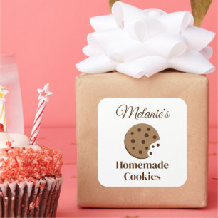 Custom zelfgemaakte chocolade chip koekjes sticker