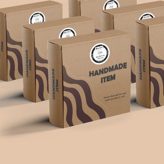 Custom zelfgemaakte dank u professionele verpakkin ronde sticker