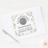 Custom Zelfgemaakte Elderberry Keuken Goederen Vierkante Sticker (Envelop)