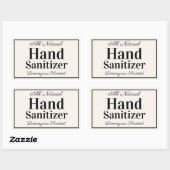 Custom Zelfgemaakte Hand Sanitizer Eenvoudig en El Rechthoekige Sticker (Vel)