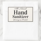 Custom Zelfgemaakte Hand Sanitizer Eenvoudig en El Rechthoekige Sticker (Tas)