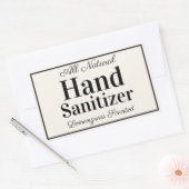 Custom Zelfgemaakte Hand Sanitizer Eenvoudig en El Rechthoekige Sticker (Envelop)