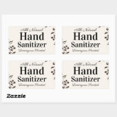 Custom Zelfgemaakte Hand Sanitizer met Floral Desi Rechthoekige Sticker (Vel)