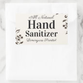Custom Zelfgemaakte Hand Sanitizer met Floral Desi Rechthoekige Sticker (Tas)